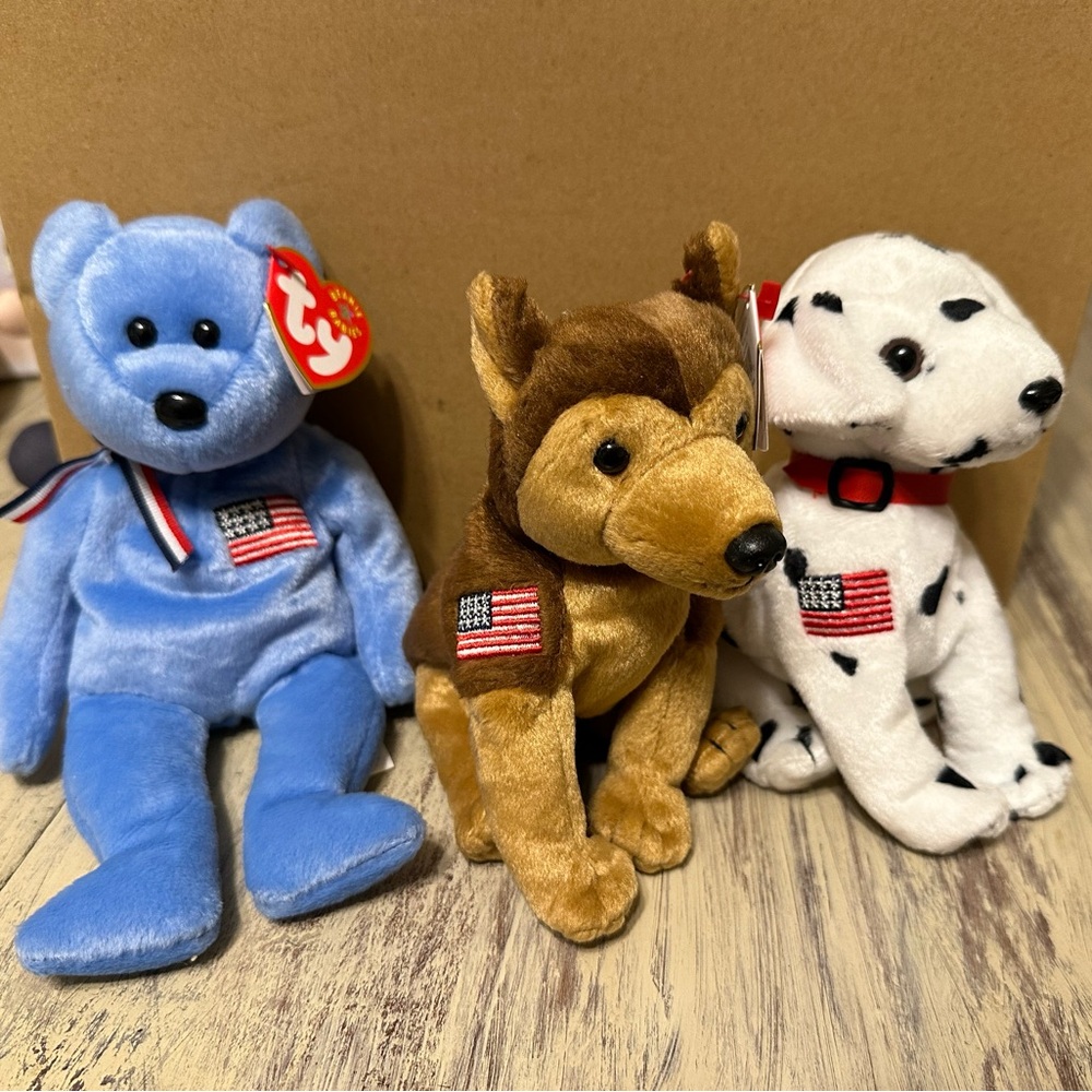 🇺🇸 America, Courage, and Rescue Beanie Babies 🇺🇸